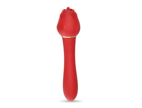 Vibrador de Punto G para Lamer el Clítoris Estimulador de Clítoris de Juguete Rosa con 5 Patrones de Lamido y 10 Vibraciones Fuertes BISBISOUS Rojo