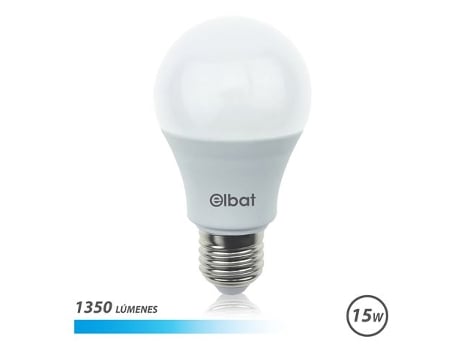 Bombilla Led A60 15W E27 1350Lm 6500K Luz Fria Elbat