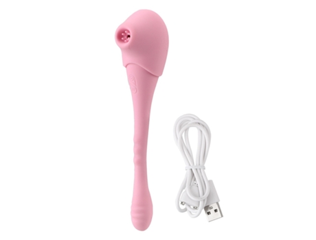 Vibrador de masaje de succión 2 en 1 con 10 frecuencias para mujeres (rosa) VEANXIN