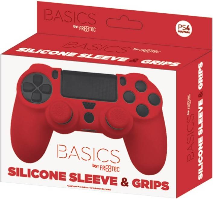 Carcasa de Silicona + Grips para Mando PS4 BLADE Rojos