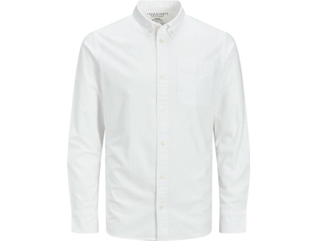 Camisa JACK & JONES Algodón Hombre (L - Blanco)