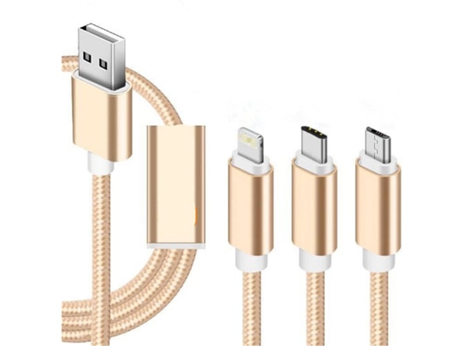 Cable WJS Lightning USB-C Micro USB