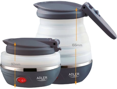 Hervidor Adler Ad1279 0.6 750 w de agua plegable 06l 750w libre bpa litros blancogris oscuro 06