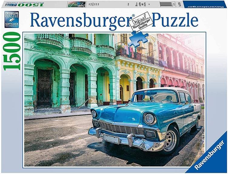 Puzzle RAVENSBURGUER Auto Cubano En La Habana (Edad Mínima: 14 Anos - 1500 Piezas)