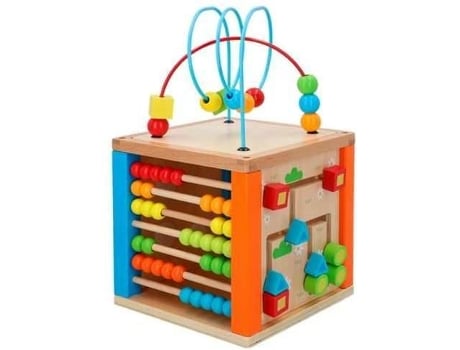 Woomax Centro De actividades madera colorbaby 42745 colormodelo surtido juego educativo idade 4 cubo bebé 5 1 cr16