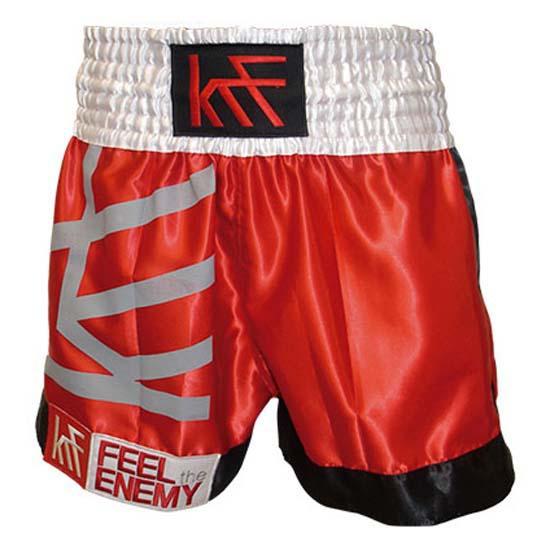 Pantalones para Hombre KRF Plain Muay Thai Rojo para Fitness (M)