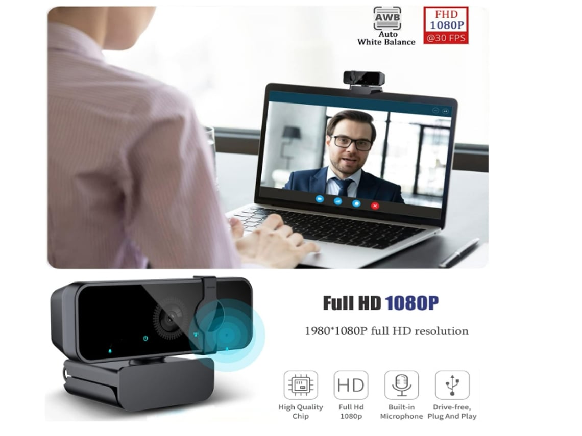 Webcam para PC Full HD de 1080P