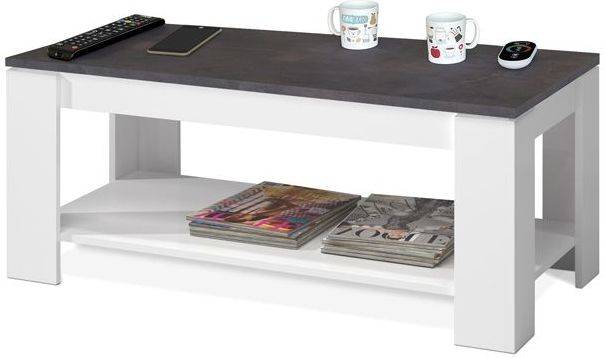 Mueble de Apoyo HABITDESIGN Blanco Artik - Óxido (Melamina - 100 x 43–54 x 50 cm)