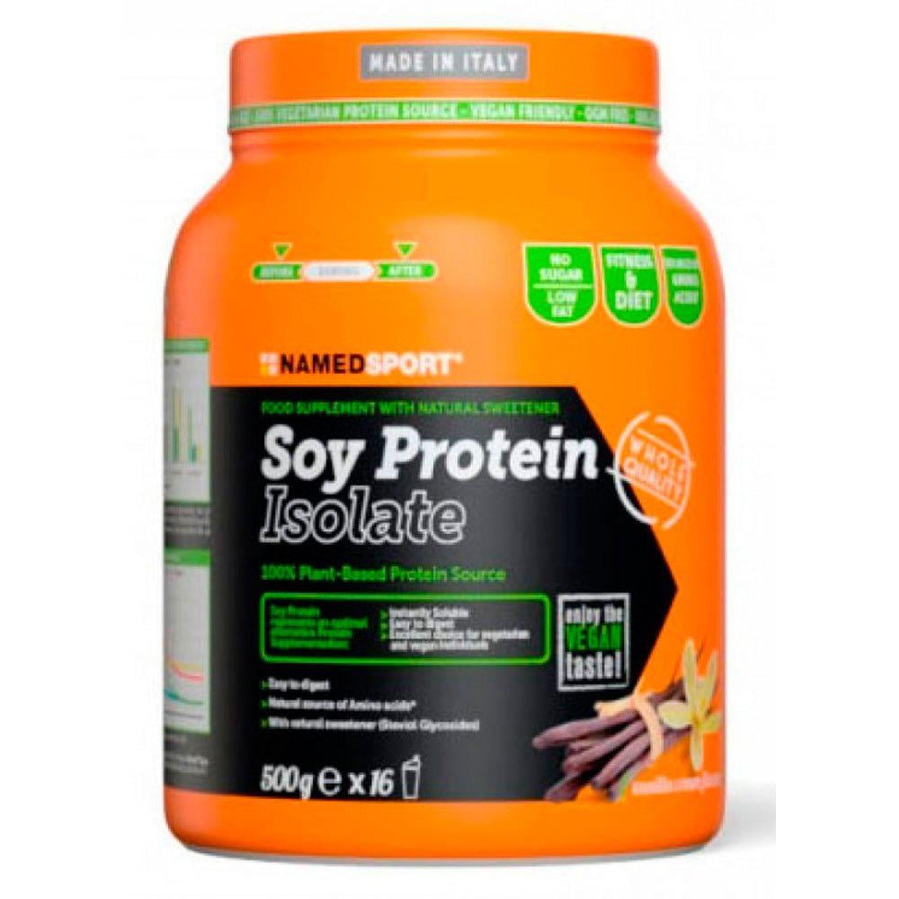 Proteína Vegana Soy NAMEDSPORT Protein Isolate Vanilla Cream (500g)