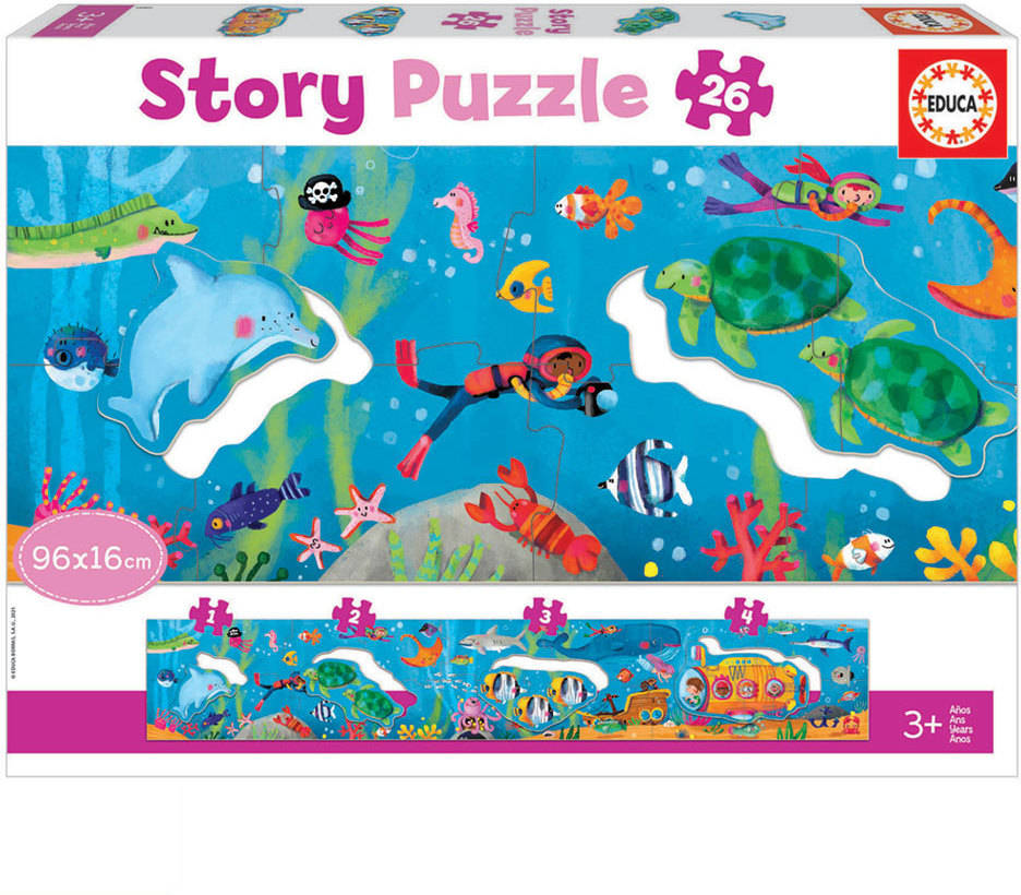 Puzzle EDUCA Story Puzzles 26 Piezas Mundo Submarino (Edad Mínima: 3 Años - 26 Piezas)