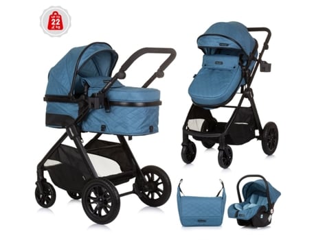 Carrito de bebé trio convertible HARMONY hasta 22 kg de CHIPOLINO Blue