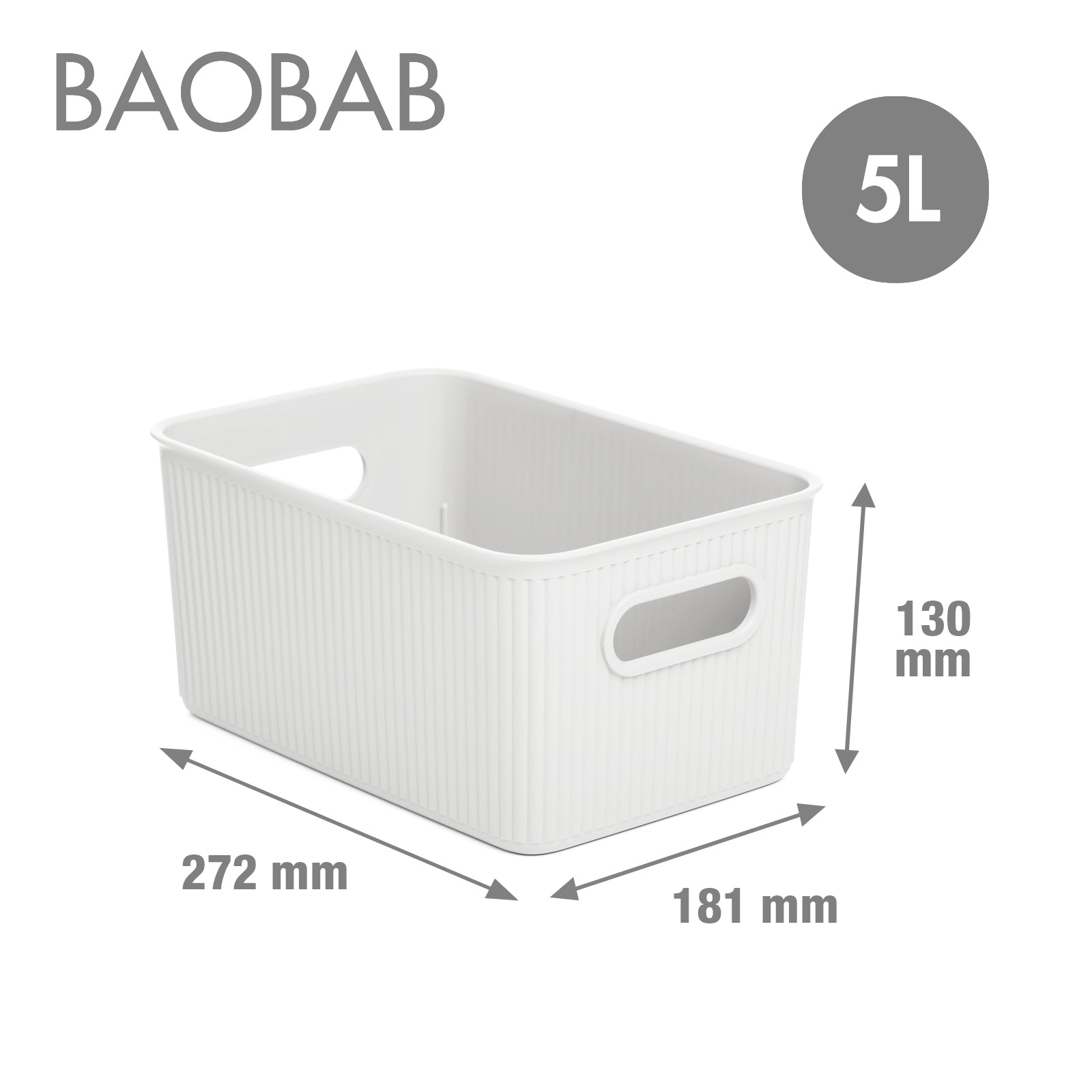 Pack Cajas Ordenación tatay 27.2 x 18.1 13 cm multicolor set 3 organizadoras baobab y tapa 5l polipropileno libre bpa color blanco pergamon mediano 1 cestas 5 +2x15 para interior