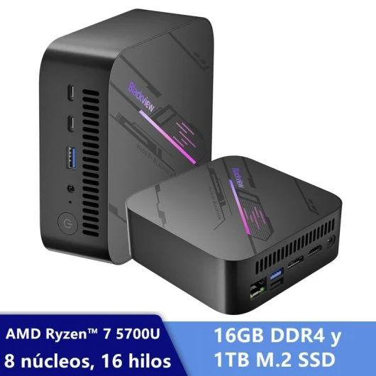 Mini PC BLACKVIEW MP100 Mini PC AMD Ryzen 7 5700U/16GB/1TB SSD