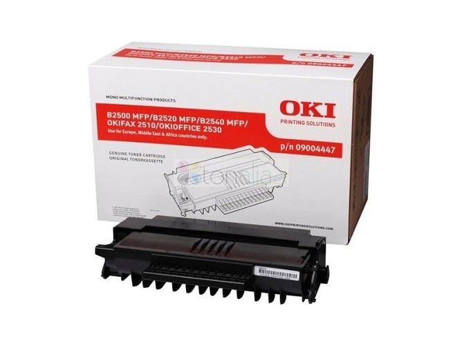 Cartucho de Tóner OKI 9004447 Negro para B2500 MFP, 2520 MFP, 2540 MFP, OKIFAX 2510, OKIOFFICE 2530