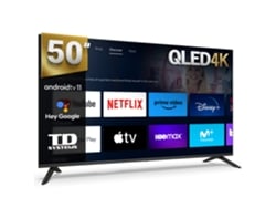 Smart TV 50 pulgadas QLED 4K Hey Google Official Assistant con control por voz. Televisor Android 11 - TD SYSTEMS PRIME50C19GLQ