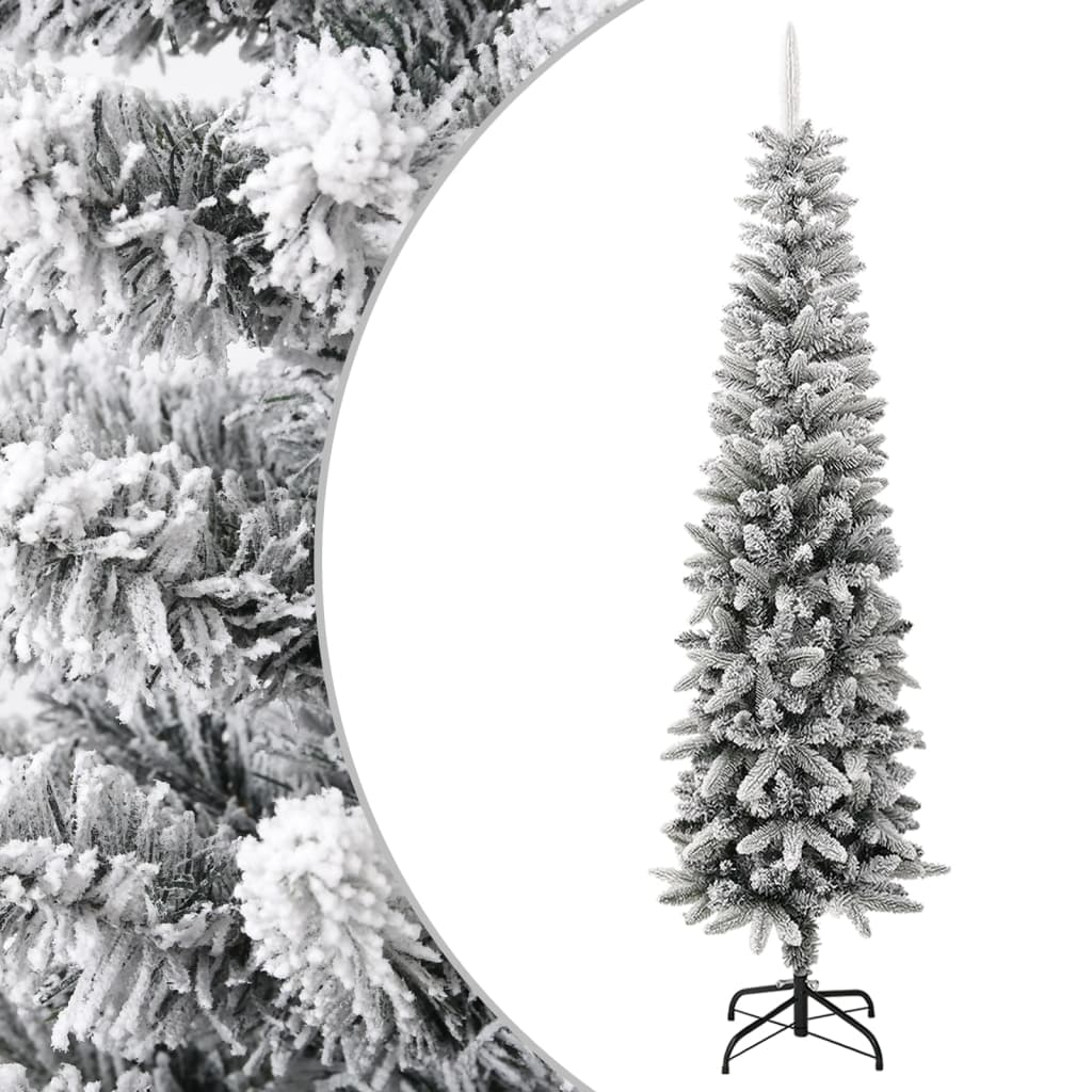 Árbol De Navidad Artificial Fino Con Nieve VIDAXL (Verde - 240 Cm)