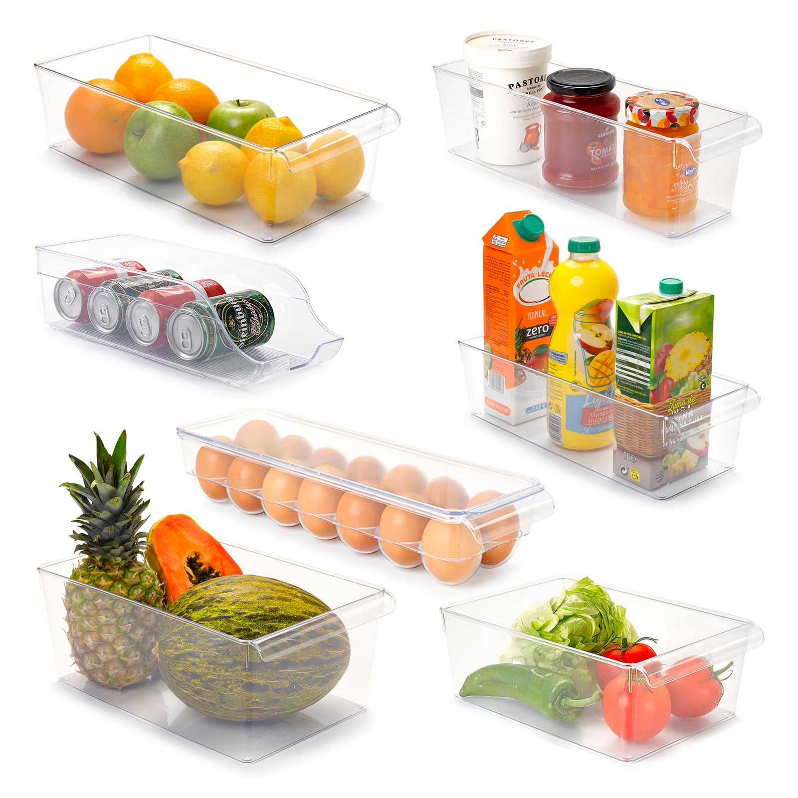 Set de 2 organizadores de nevera expandibles - ColorPlastic