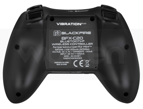 Mando  Ardistel Blackfire, Para PS3, Inalámbrico, Bluetooth, Negro