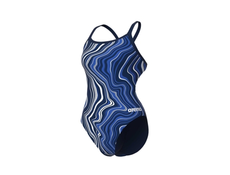 Bañador de Mujer para Natación ARENA Pieza Marbled Azul (36)