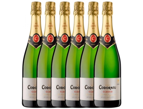 Espumante CODORNÍU Codorníu Clásico Brut Nature Cava Joven (0.75 L - 6 unidades)