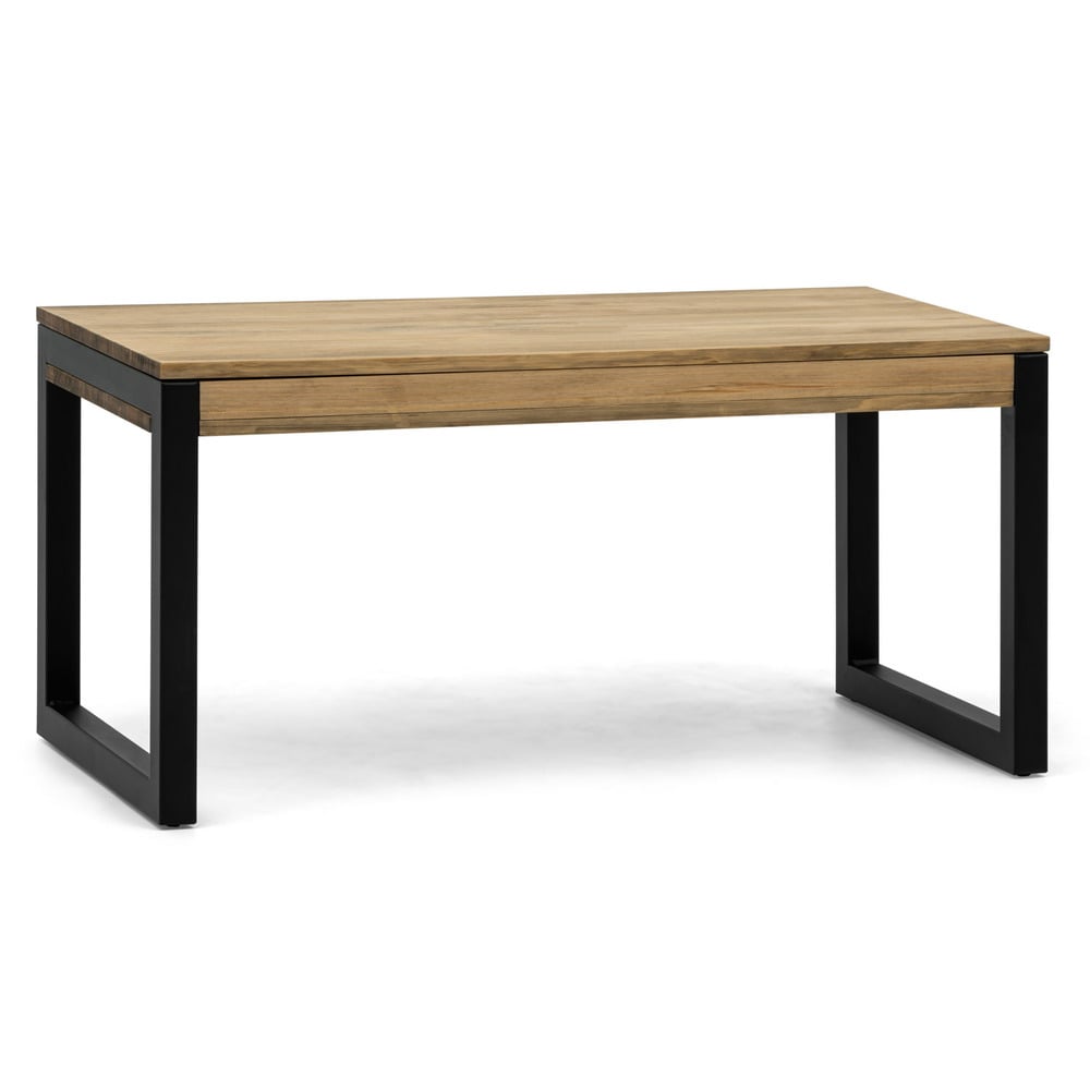 Mesa de Centro BOX FURNITURE iCub (Negro - Madera y Acero - 100 x 50 x 52 cm)