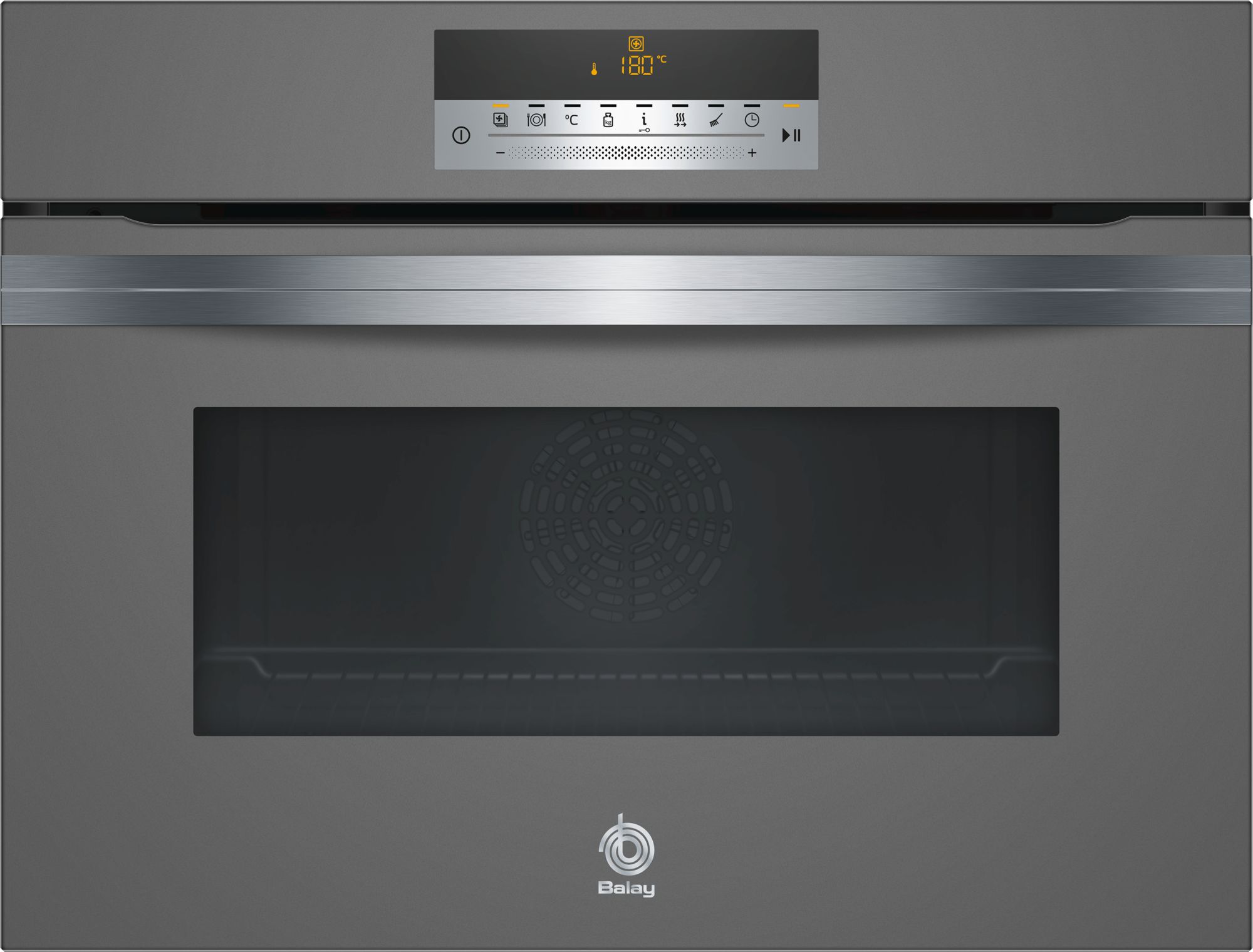 Horno a Vapor BALAY 3CB5878A0 (47 L - 59.4 cm - Hidro y Pirolítico - Gris)