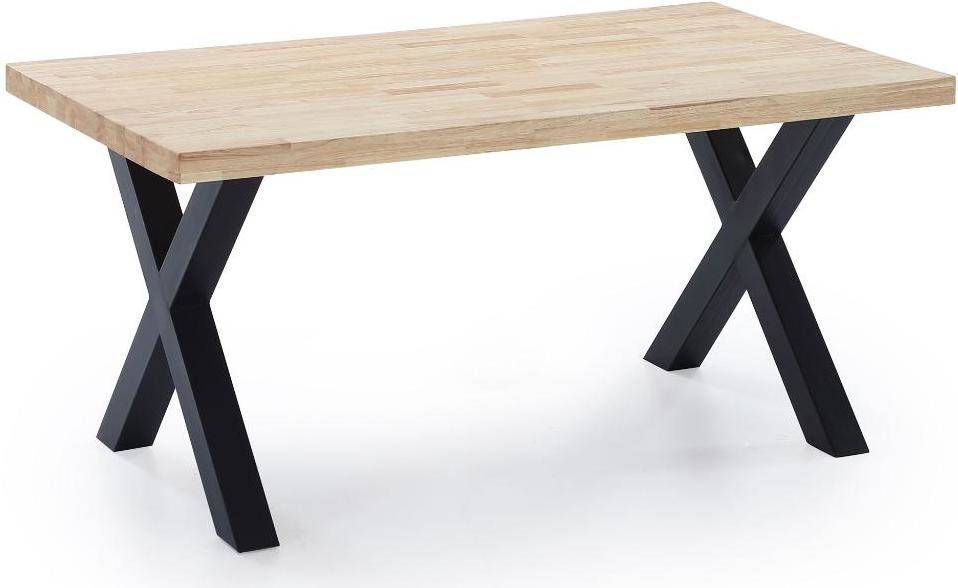 Mesa de Comedor SKRAUT HOME Madera (Marrón - Negro - 160x90x76 cm)