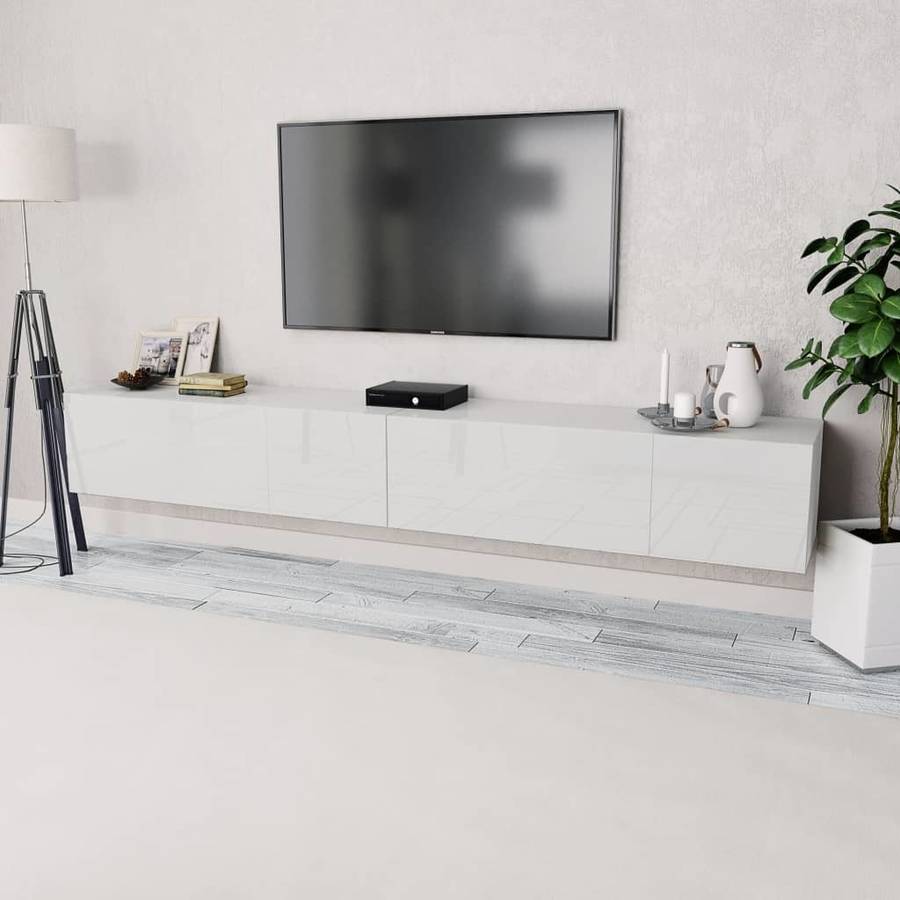 Muebles TV VIDAXL 2 Piezas 275113 (120 x 40 x 34 cm - Madera - Blanco)