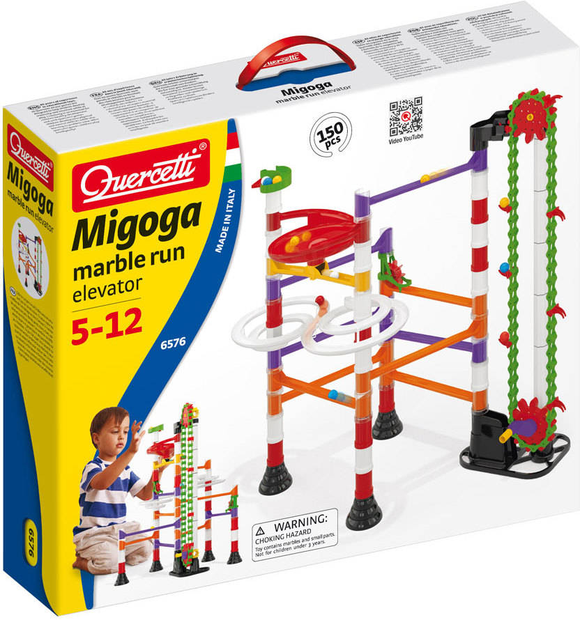 Quercetti 6576 Juguete de construcción circuito canicas multicolor 5 años 150 piezas niñoniña juego educativo marble run migoga carrera bolas ascensor pz edad 45 38 9