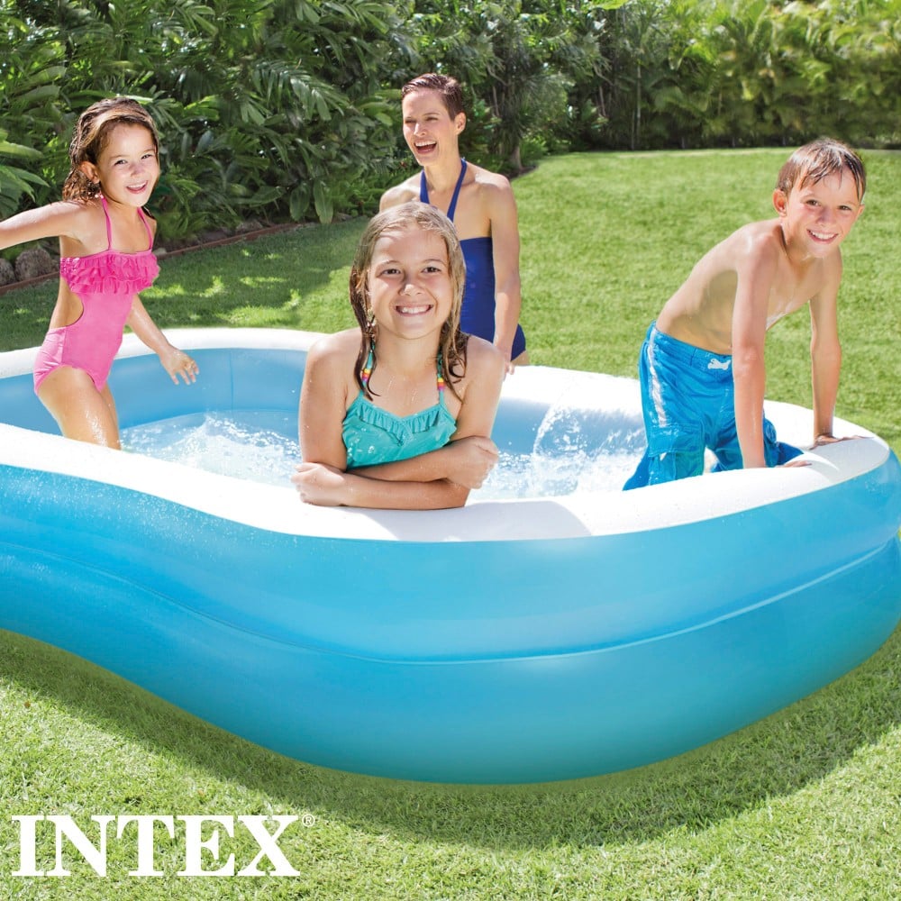 Piscina Hinchable Rectangular 201x147x046 metros intex. familiar 57180 infantil medidas 203x152x48cm 540 litros capacidad inflable 203x152x48 203 152 18