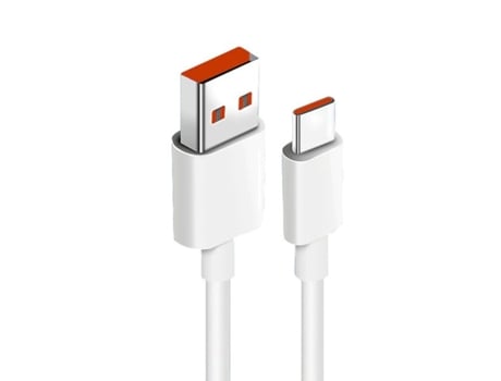 Cable de Carregamento para Xiaom GIFT4ME Turbo Fast Charge 6A 120W USB-A - Type-C 1M - Branco