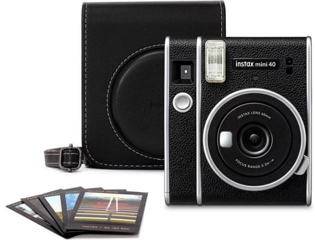 Kit Máquina Fotográfica Instantânea FUJIFILM Instax Mini 40 (Negro- Obturación: 1/2 - 1/250 seg - 62x46mm)