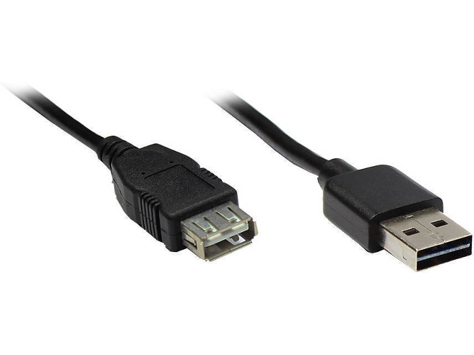 Cable USB ALCASA (USB - 1.8 m - Negro)