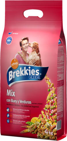 Pienso para Gatos BREKKIES EXCEL (4 Kg - Sabor: Mix Buey)