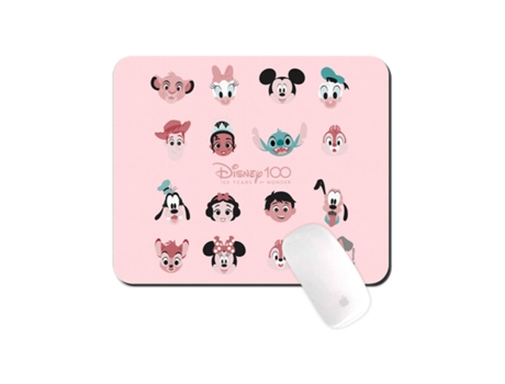 Tapete de Ratón Mousepad Personajes 100 Aniversario Disney Rosa ERT GROUP