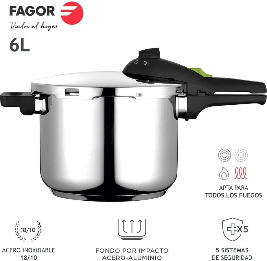 Super Fast Pan Rapid 6L Acero Inoxidable 18/10 FAGOR