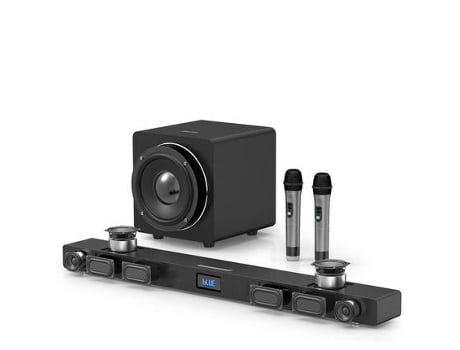 Barra de sonido 5.1 SLOWMOOSE Bluetooth A9 Surround Sound Theatre 8 pulgadas A9 Mic X 2 [A9 Ws9 Mic X 2]