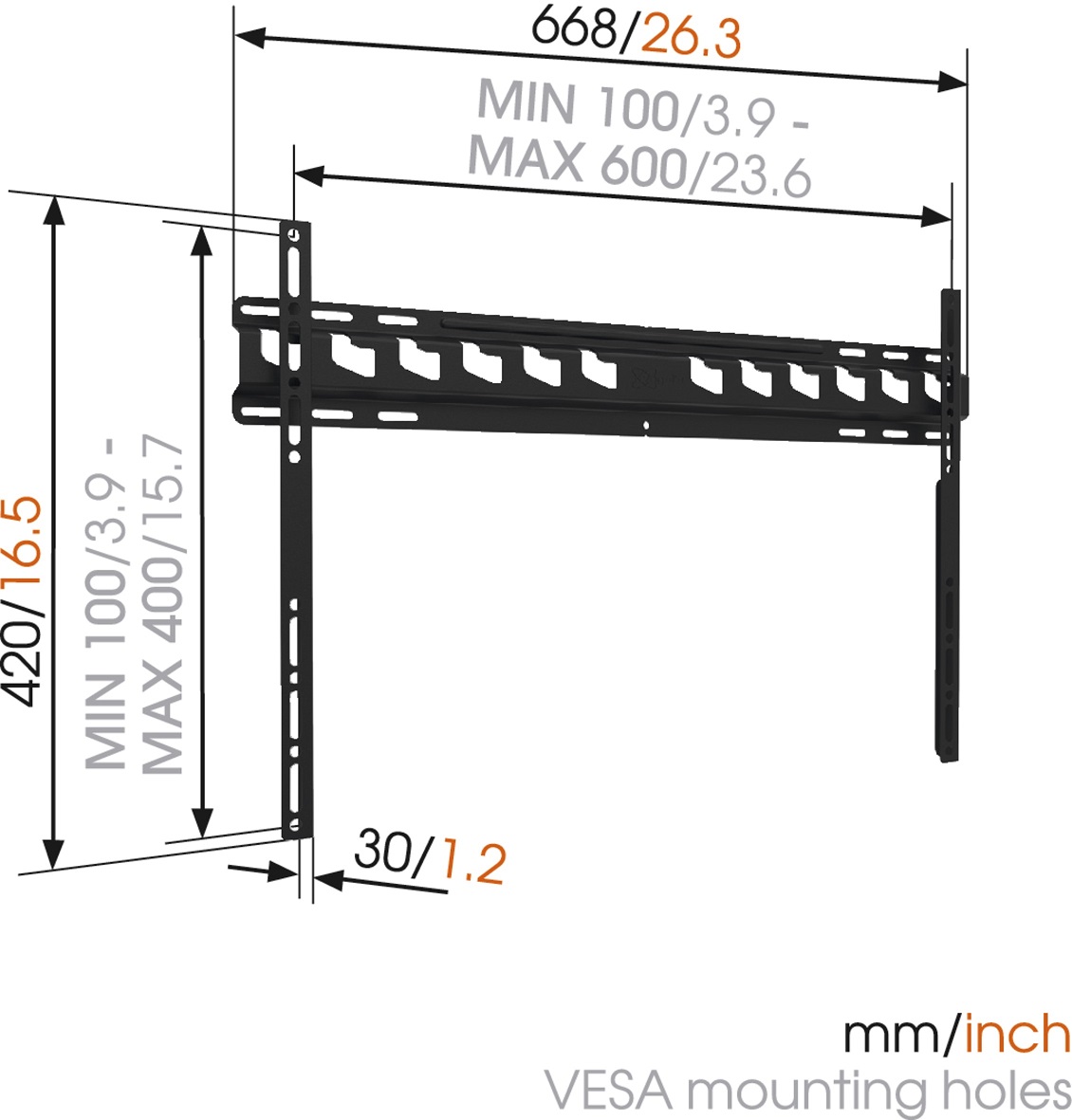 Soporte de TV VOGELS MA4000 (Fijo - 80'' a 40'' - Hasta 80 kg)