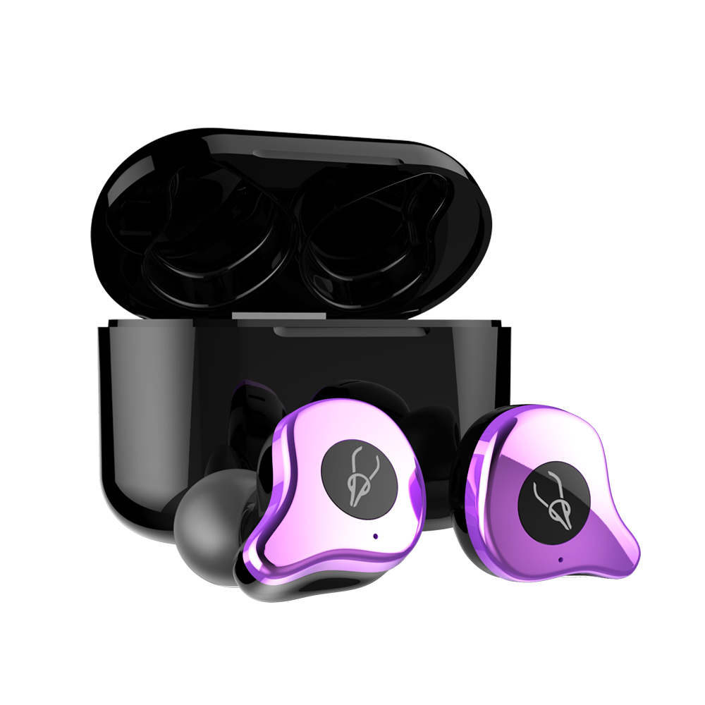 Auriculares Bluetooth True Wireless KLACK® E12 Sabbat (In Ear - Micrófono - Morado)