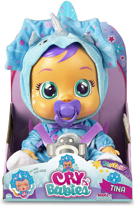 Muñeca IMC TOYS Bebes Llorones: Fantasy Dinosaurio Tina