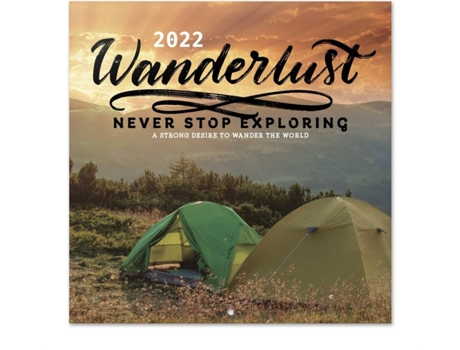 Calendario Wanderlust 2022 pared originales │ mensual producto con licencia oficial erik editores 30x30