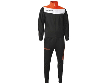 Chándal para Hombre GIVOVA Campo Fluo Negro para Fútbol (6 - 8 Años)