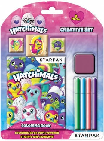 Libro para Colorear HATCHIMALS (9 Piecas)