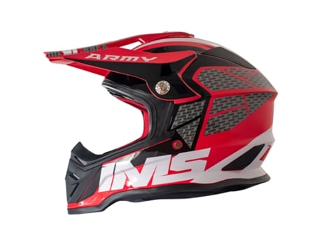 Casco IMS Motocross Army UX-81 Rojo Negro (XS)