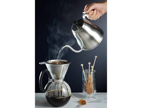 Kitchencraft Le Xpress acero inoxidable pourover café hervidor de agua con caño largo plata 700 ml 0.700