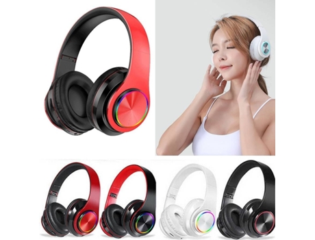 Auriculares Bluetooth Getek B39 Over Ear Micro-Auricular Cancelación de  ruido Rojo