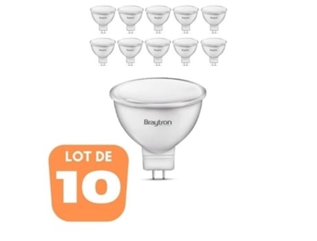 Conjunto de 10 bombillas LED Gu5.3 5W (Ec. 32W) 4000K 110