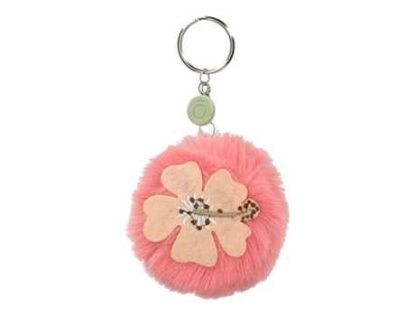 Porta-Chaves Enso Pompom Flor Rosa