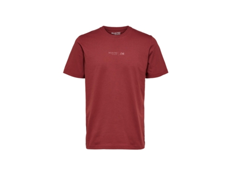 Camiseta para Hombre SELECTED (S - Algodón - Rojo)