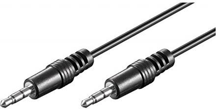 Cable de Audio EWENT (Jack 3.5mm - 2 m - Negro)